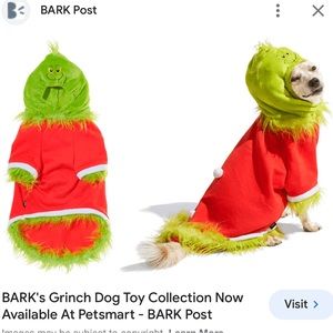 Pet Grinch Costume Dog or Cat Christmas